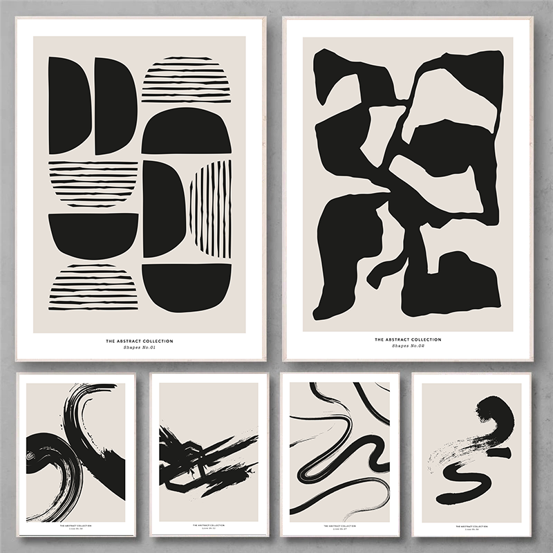 Photography Design - Minimalist Paint Strokes Abstract Wall Art