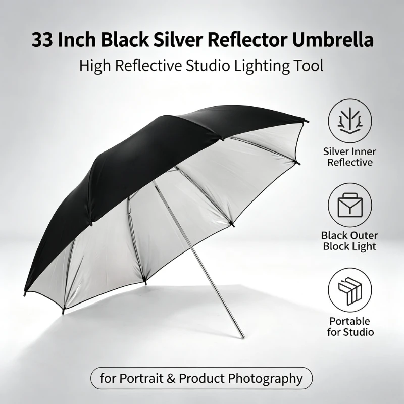 2026 Black Durable 33-inch Ref - đánh giá và giá Photography Umbrella