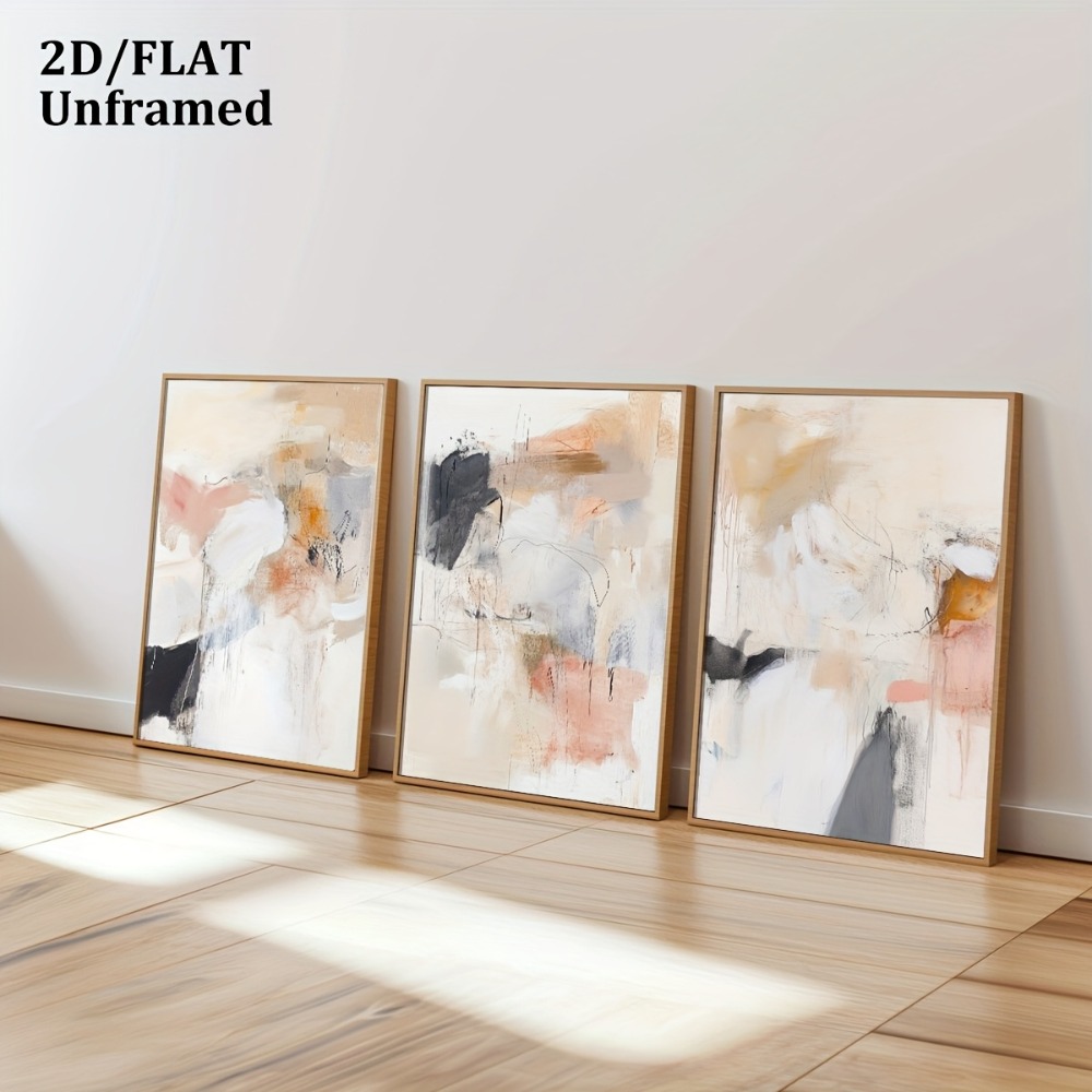 3pcs Frameless,Neutral Beige B - đánh giá và giá Photography Geometry