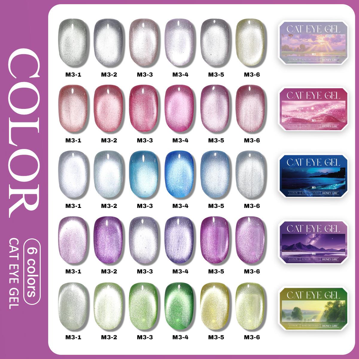6 Grid Solid Cat Eye Gel Polis - đánh giá và giá Photography Design