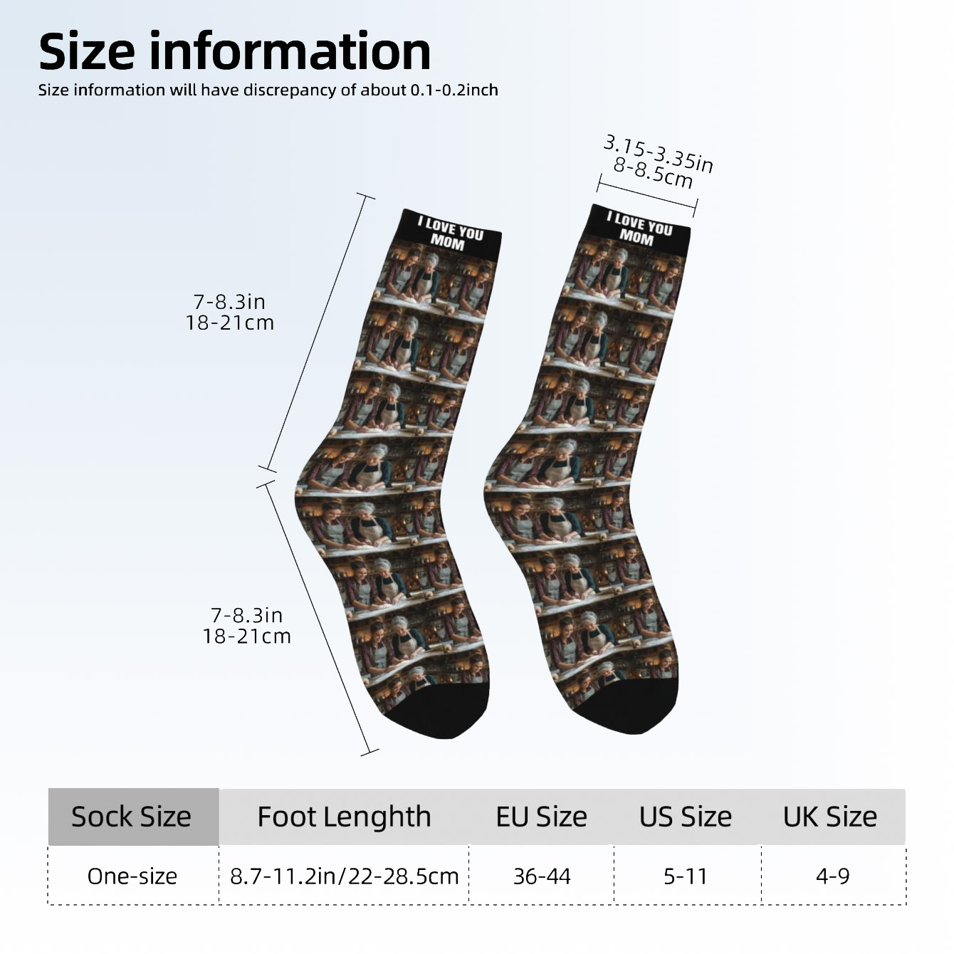 Customized photo socks  Unisex - đánh giá và giá Photographic Memory