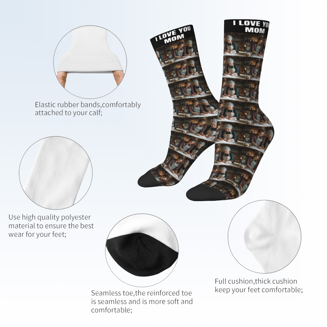 Customized photo socks  Unisex - đánh giá và giá Photographic Memory