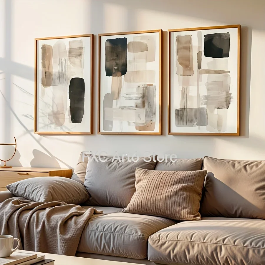 3PC frameless  of Black Beige  - đánh giá và giá Photography Geometry