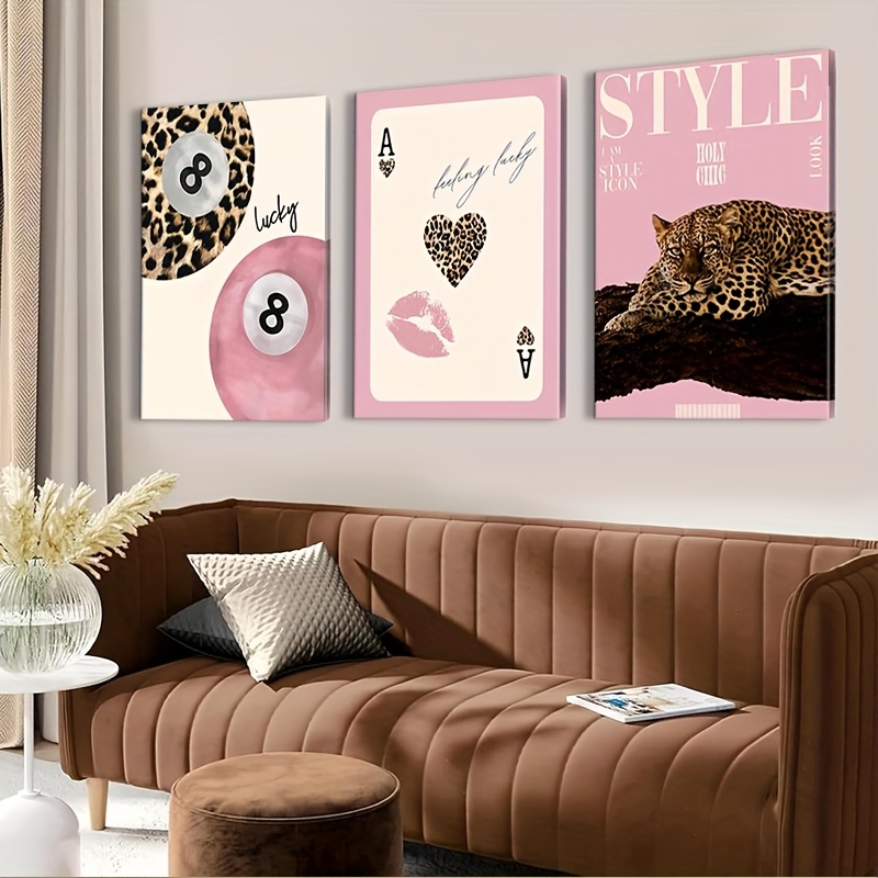3pcs Leopard Cheetah Canvas Wa - đánh giá và giá Photography Design