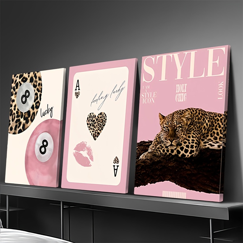 3pcs Leopard Cheetah Canvas Wa - đánh giá và giá Photography Design