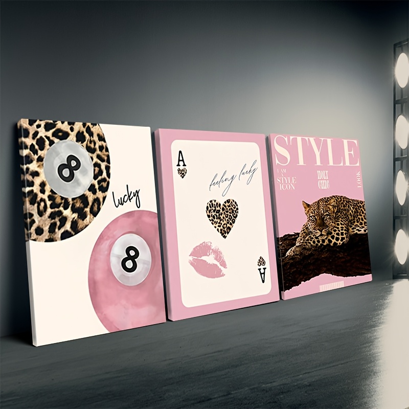 3pcs Leopard Cheetah Canvas Wa - đánh giá và giá Photography Design
