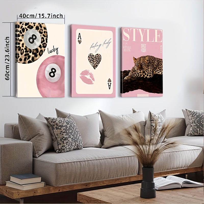 3pcs Leopard Cheetah Canvas Wa - đánh giá và giá Photography Design