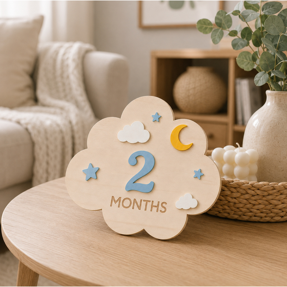 1‑Set Wooden Baby Monthly Mile - đánh giá và giá Photography Prompt