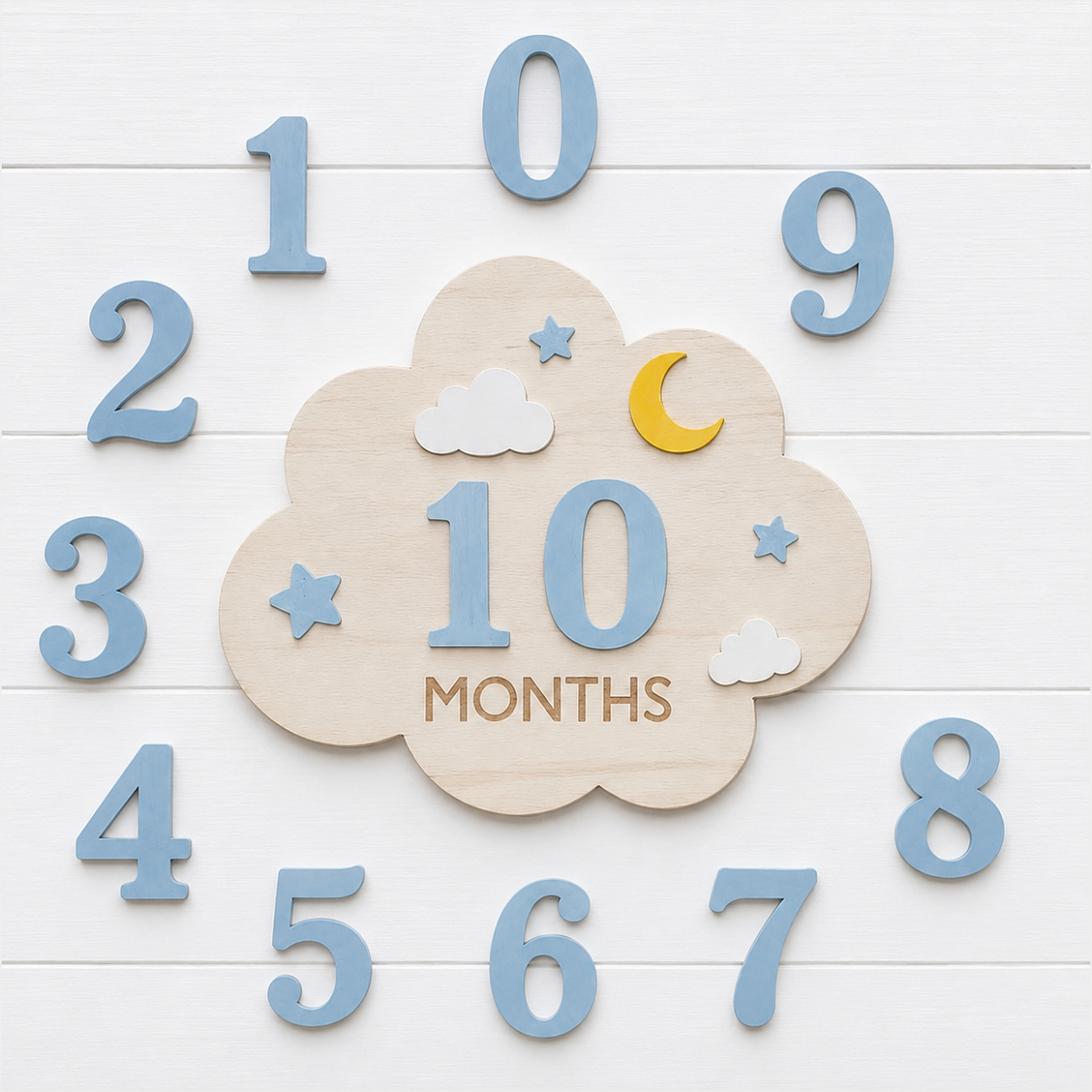 1‑Set Wooden Baby Monthly Mile - đánh giá và giá Photography Prompt