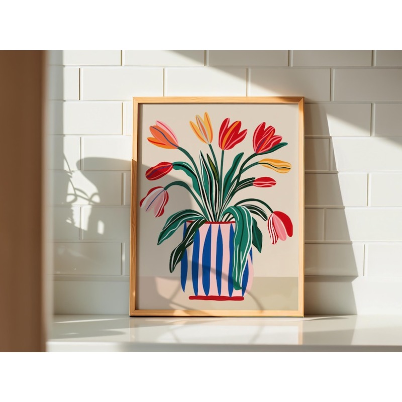 2pcs Tulip Flowers Canvas Wall - đánh giá và giá Photography Design