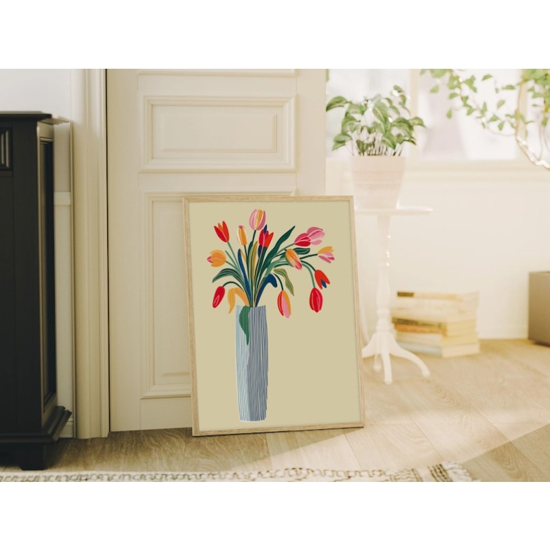 2pcs Tulip Flowers Canvas Wall - đánh giá và giá Photography Design