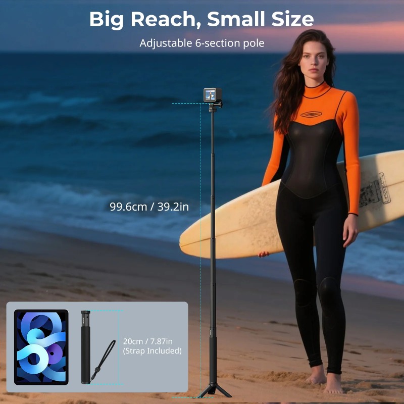SmallRig Selfie Stick for Acti - đánh giá và giá Camera Wrist Strap
