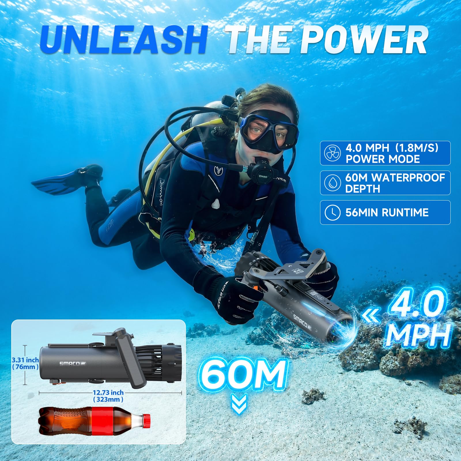 SMACO Underwater Scooter Dual  - đánh giá và giá Photography Videos Free