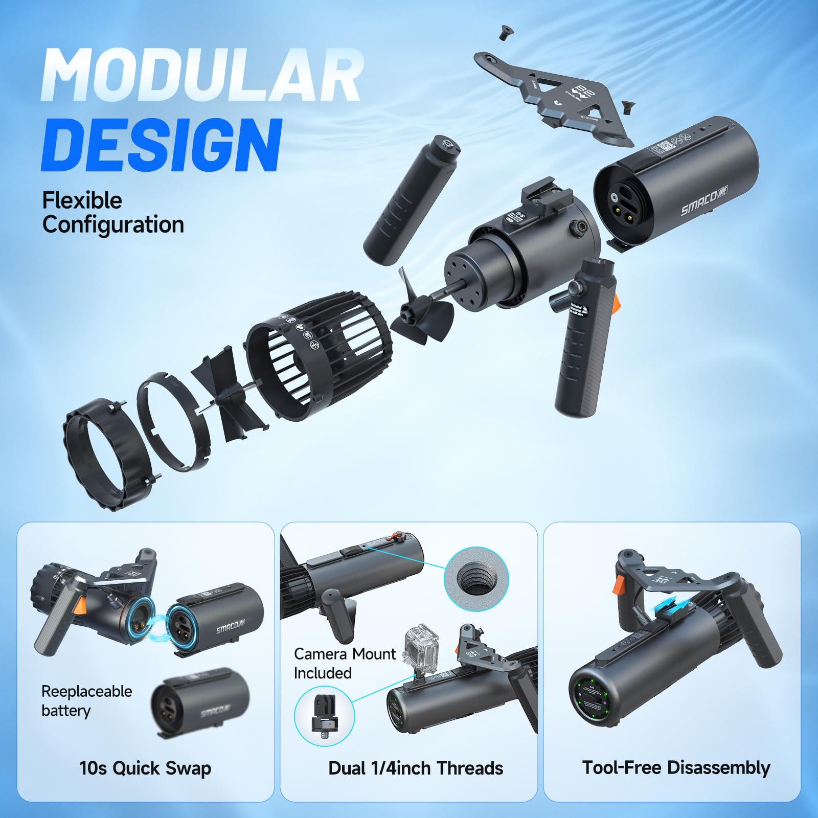 SMACO Underwater Scooter Dual  - đánh giá và giá Photography Videos Free